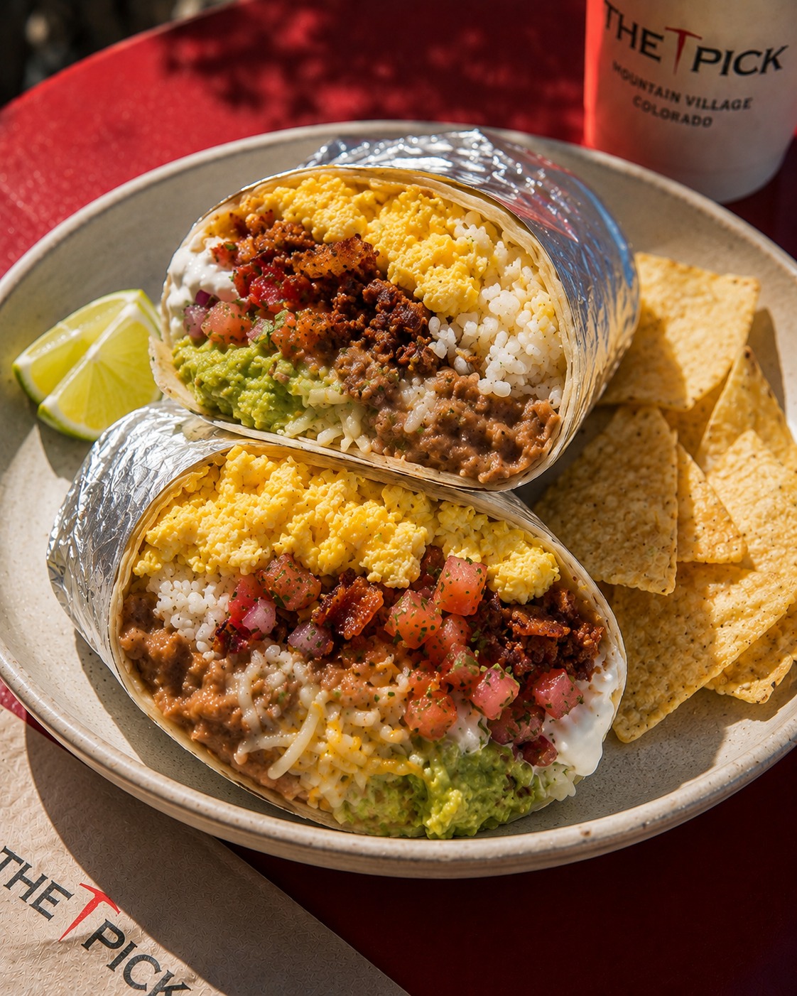 Get Outta Bed breakfast burrito from The Pick
